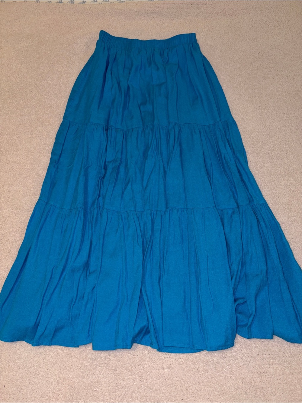Princess Polly Blue Tiered Maxi Skirt